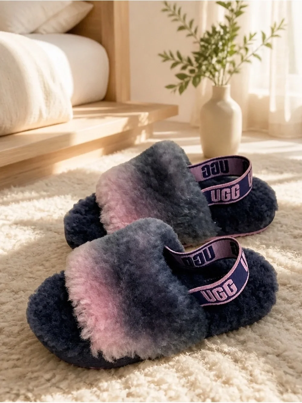 UGG. Fluff Yeah Toddler Sling Back Slippers/Shoes Toddler Sz. 9